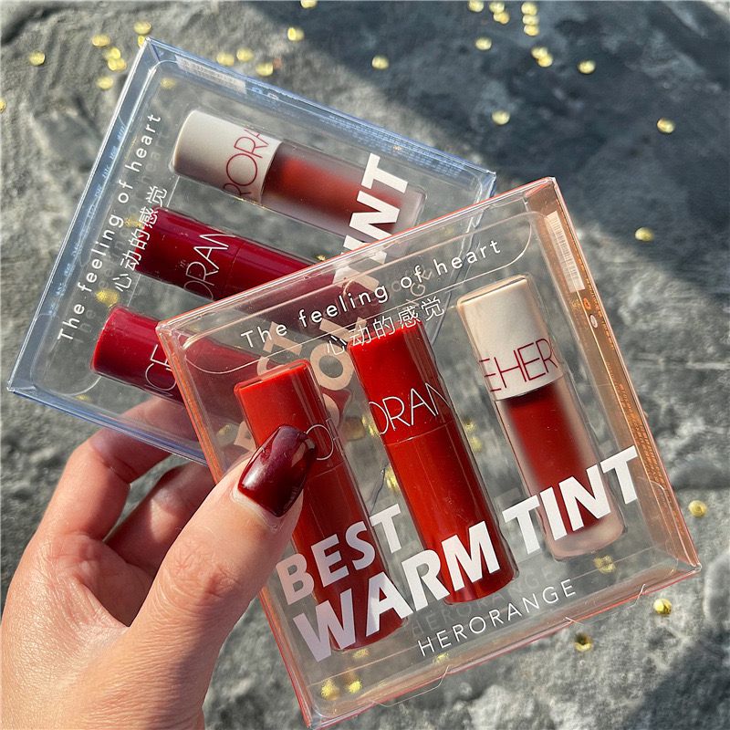 HERORANGE 3 pcs Tinted Lip Gloss