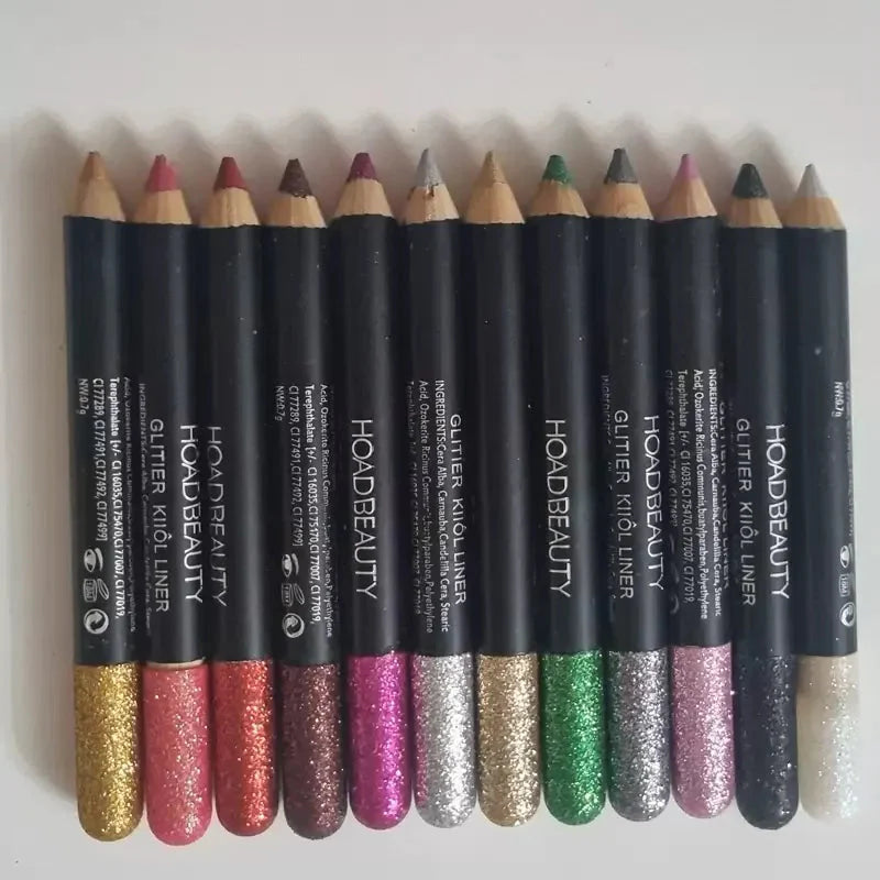 HOAD BEAUTY Pack of 12 Glitter Eye Liner