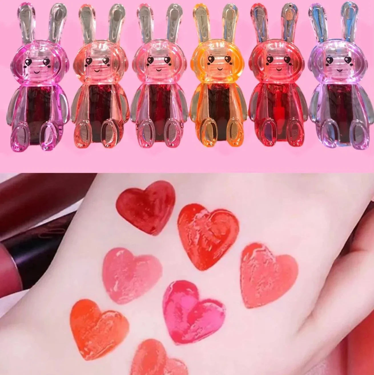 Huda Moji Bear Lip Tint Pack of 6pcs