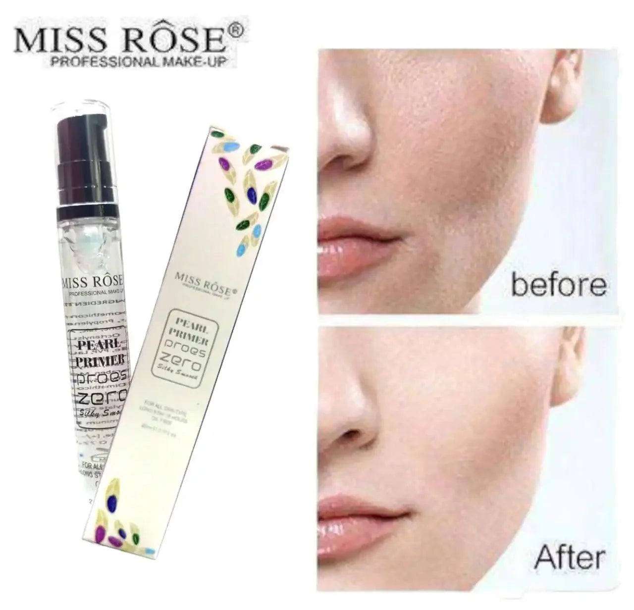 Miss Rose Pearl Primer Pores Zero Silky Smooth 30ml