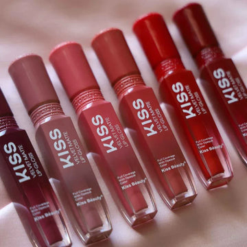 Kiss Beauty Velvet Matte Lip Gloss 6 Pcs Set