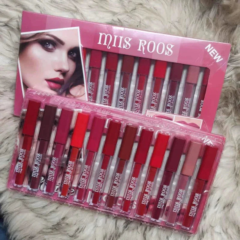 MIIS ROOS Matte Lipgloss Pack Of 12