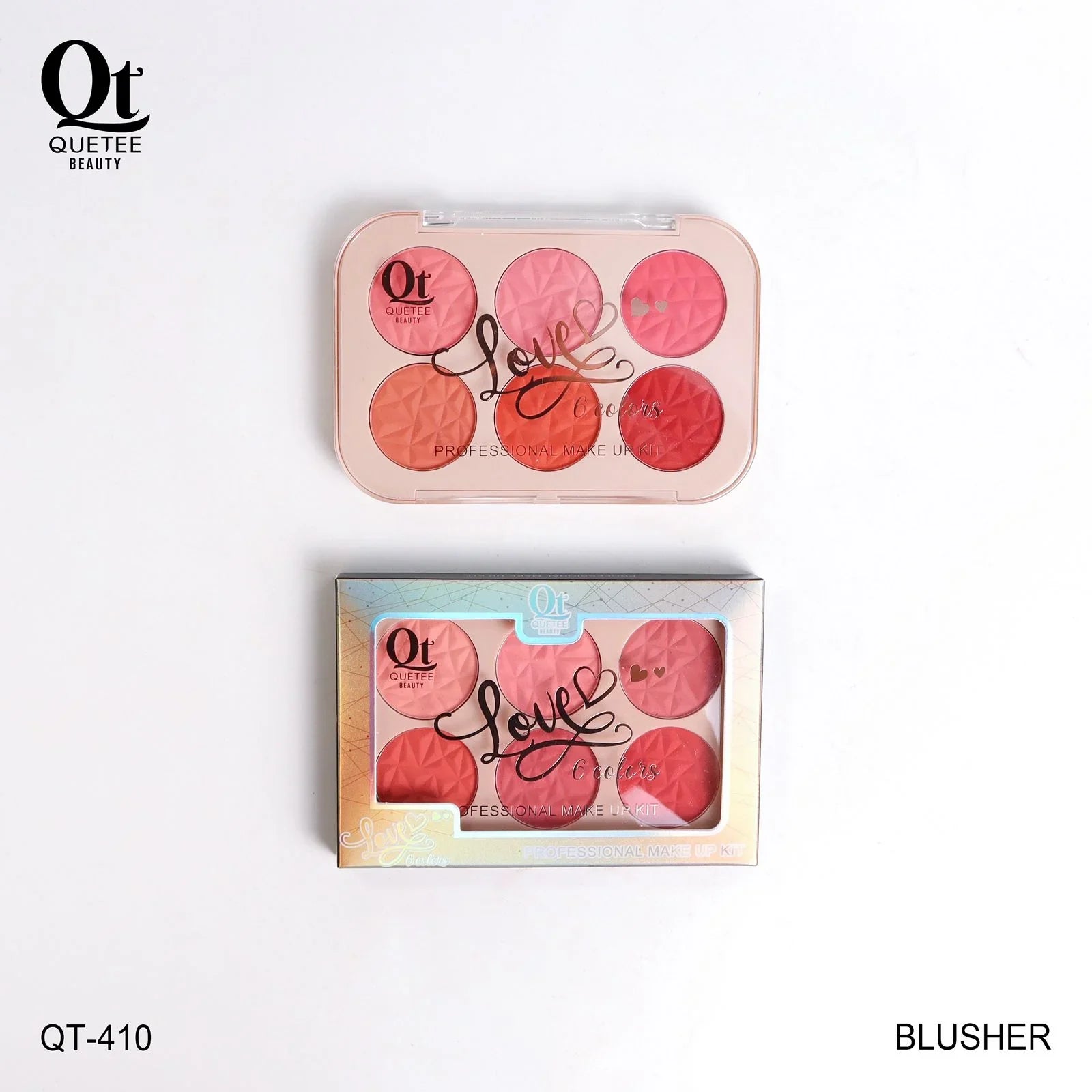 Quetee Beauty Matte 6 Colors Blusher Palette