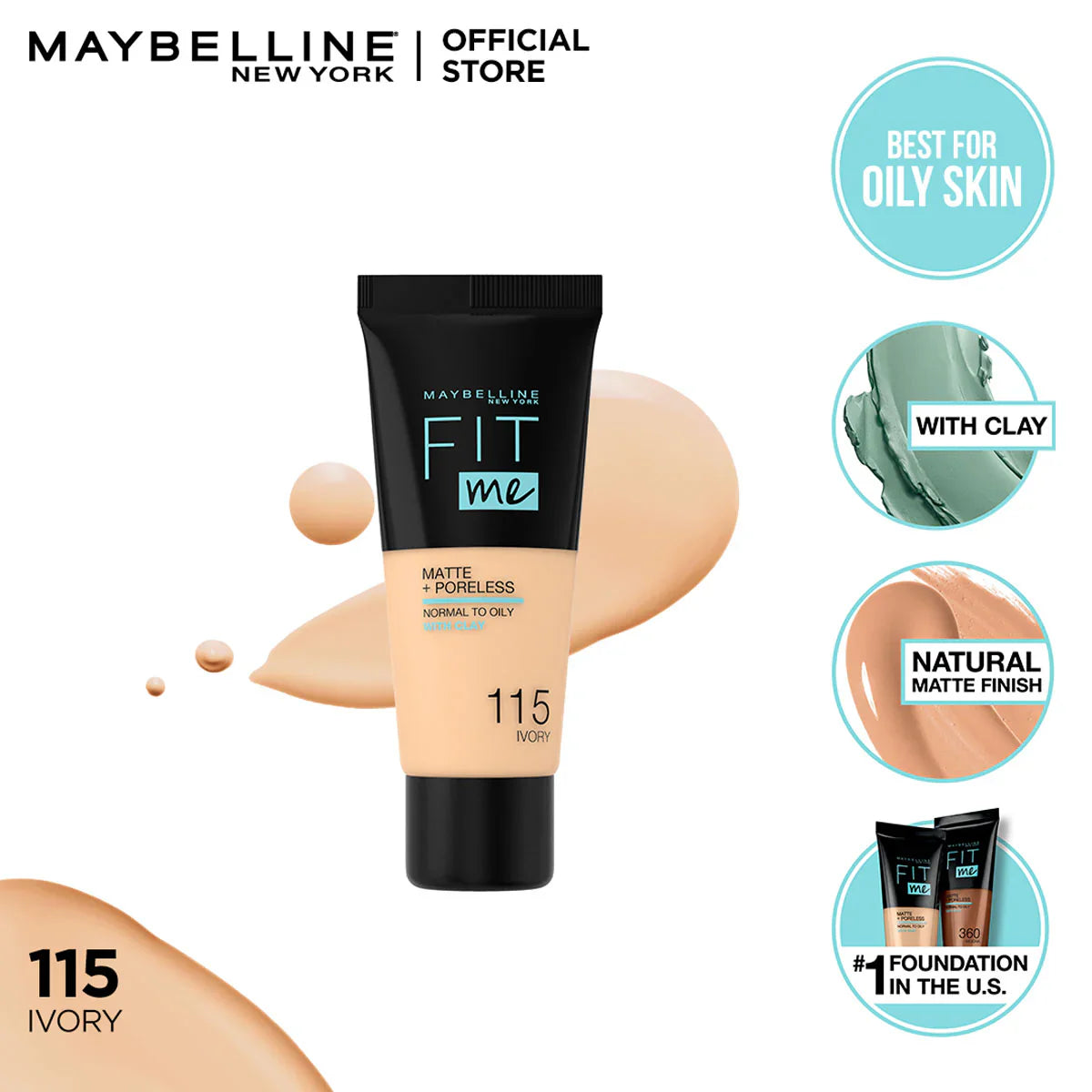 Maybelline - Fit Me Liquid Foundation Matte & Poreless