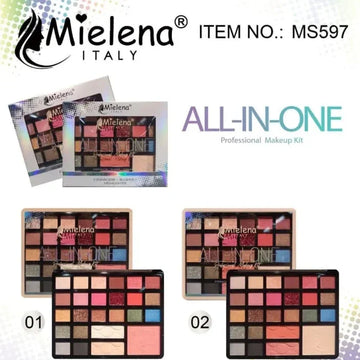 Mielena All-in-One 25 Color Eyeshadow Highliter Blushon Palette