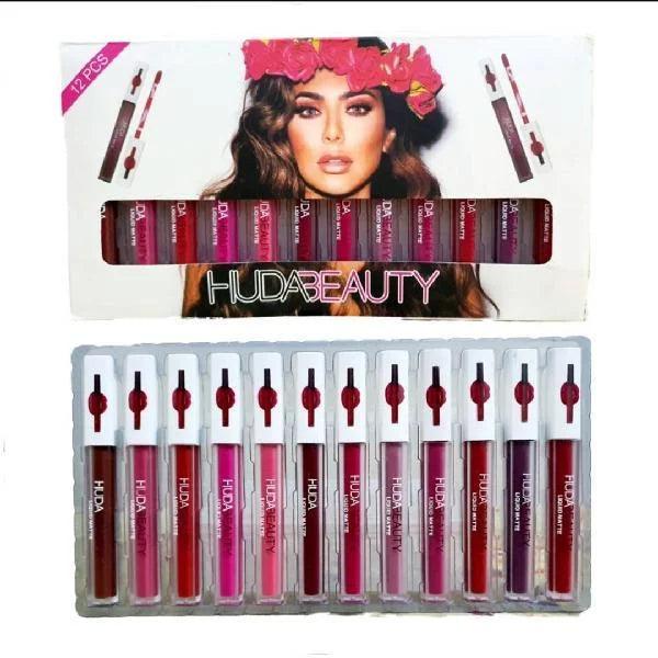 Huda Beauty 12pcs Matte Gloss