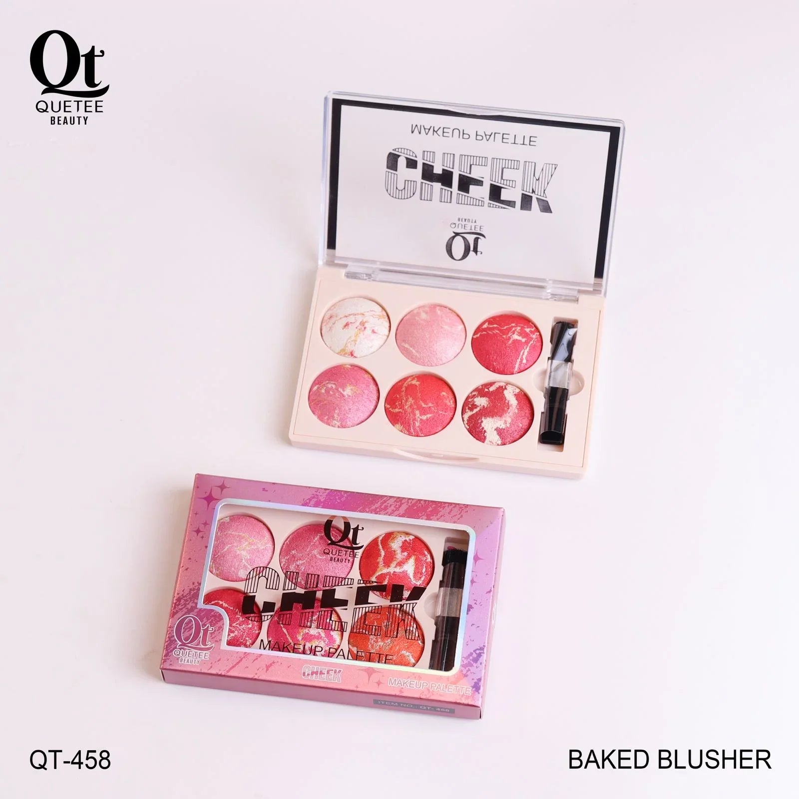 Quetee Baked Blusher 6 Colors Palette