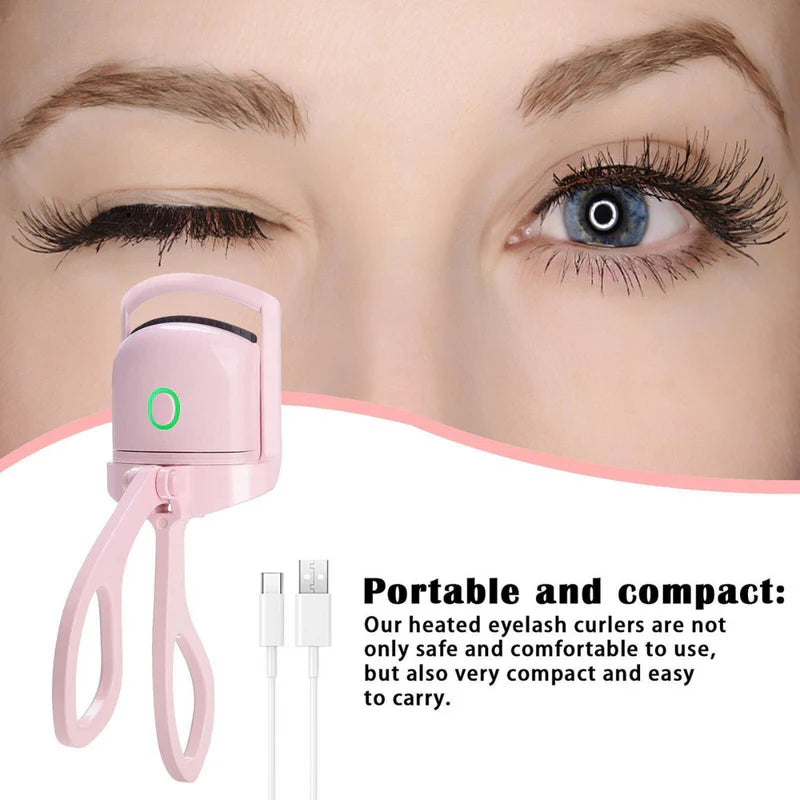 Electric Heated Eyelash Curler Rechargeable Eyelashes Curls