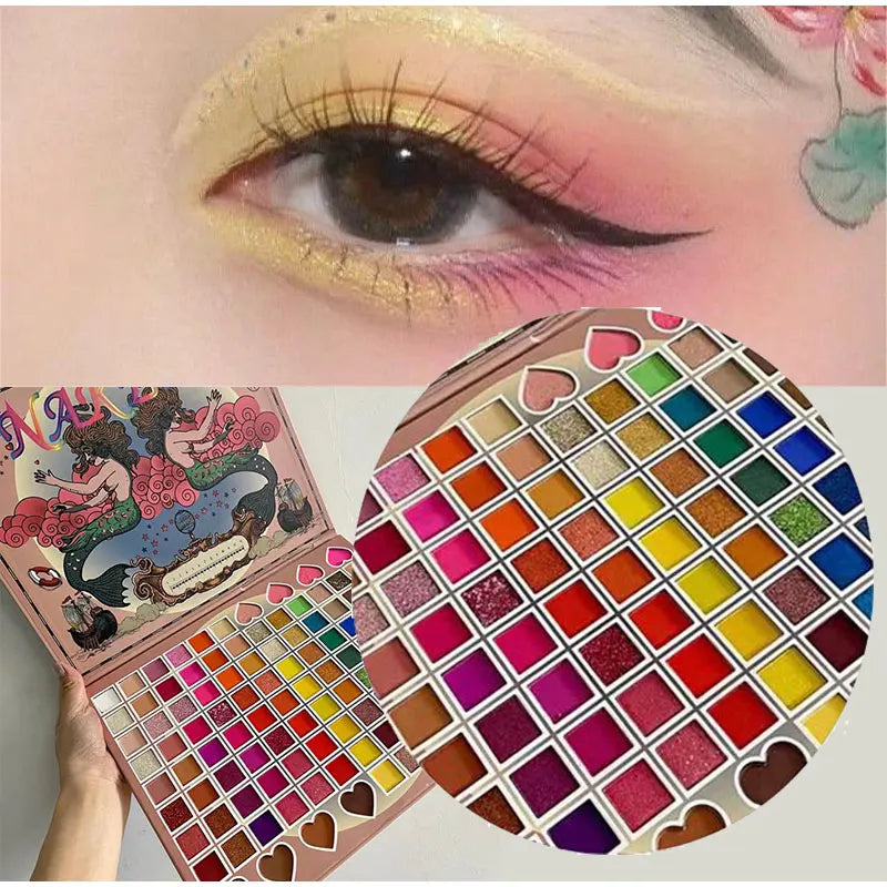 Naked Mermaid Glitter And Eye Shadow Palette (104 Colors)