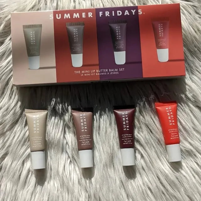 Summer Fridays Mini Lip Butter Balm Set (4 Pcs) Made in USA