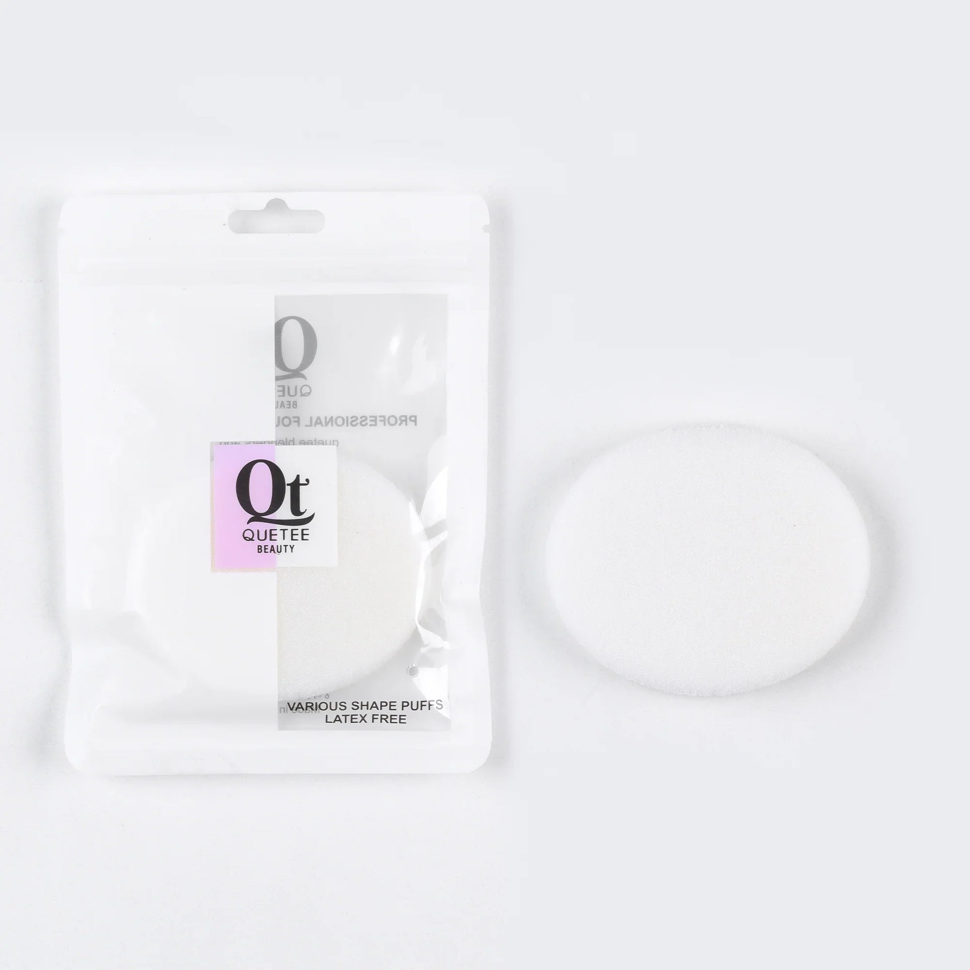 Quetee Beauty Oval-shaped makeup Puffs White Color