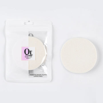 Quetee Beauty Round Shape Makeup Puffs in White Color