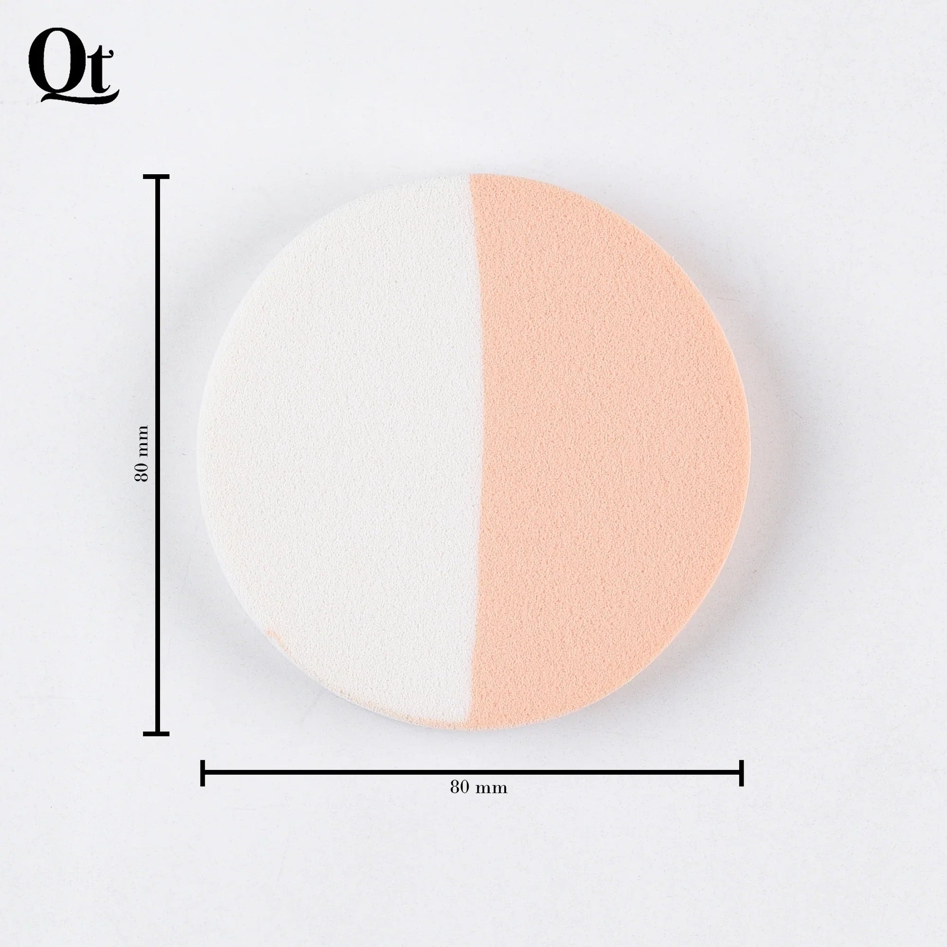 Quetee Beauty Round Shape Makeup Puffs in Skin & White Color