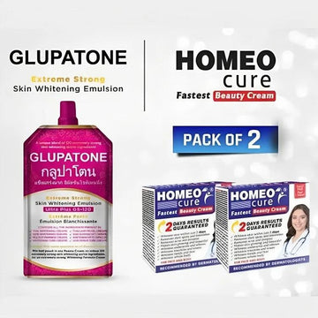 2 in 1 GLUPATONE Whitening Emulsion With Homeo Cure Cream