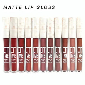 12 Pcs Huda Matte Me Fitme Lipgloss