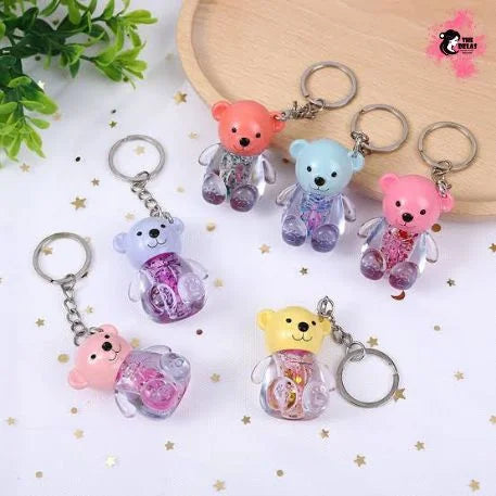 Mocoallure Pack of 6 Cute Bear Key Chain Deer Lip Gloss (various colours)