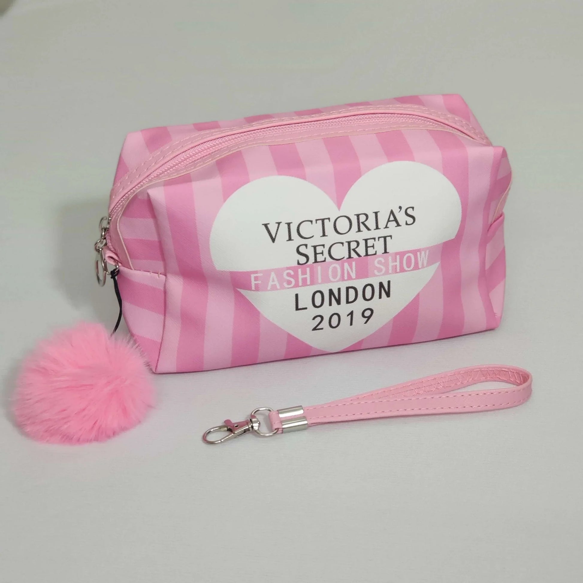 Victoria Secret Makeup Carry Pouch With Bow Keychain