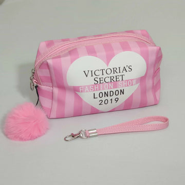 Victoria Secret Makeup Carry Pouch With Bow Keychain