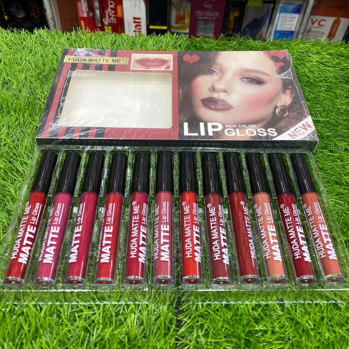 12 Pcs Huda Matte me New Color Lip Gloss