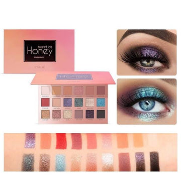 KissCrown 'HoneyGlow' Eyeshadow Palette: Sweet Shades for Royal Eyes