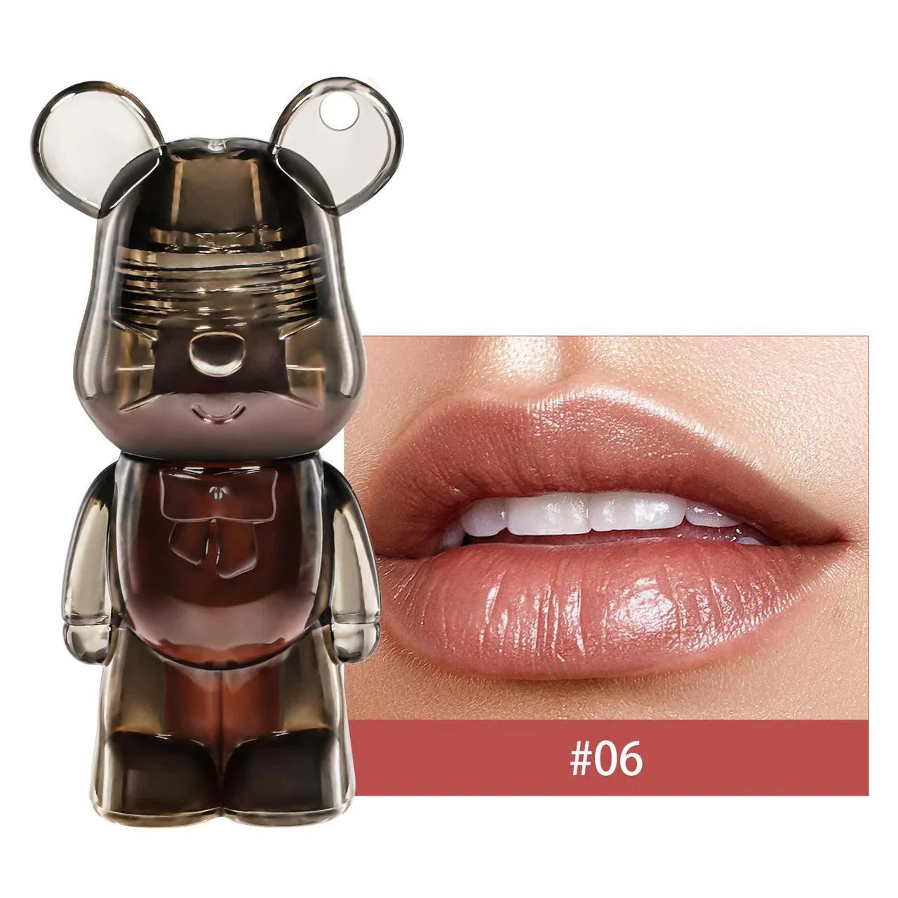 Miss Lara Cute Korean Black Bear Lip Gloss Shade