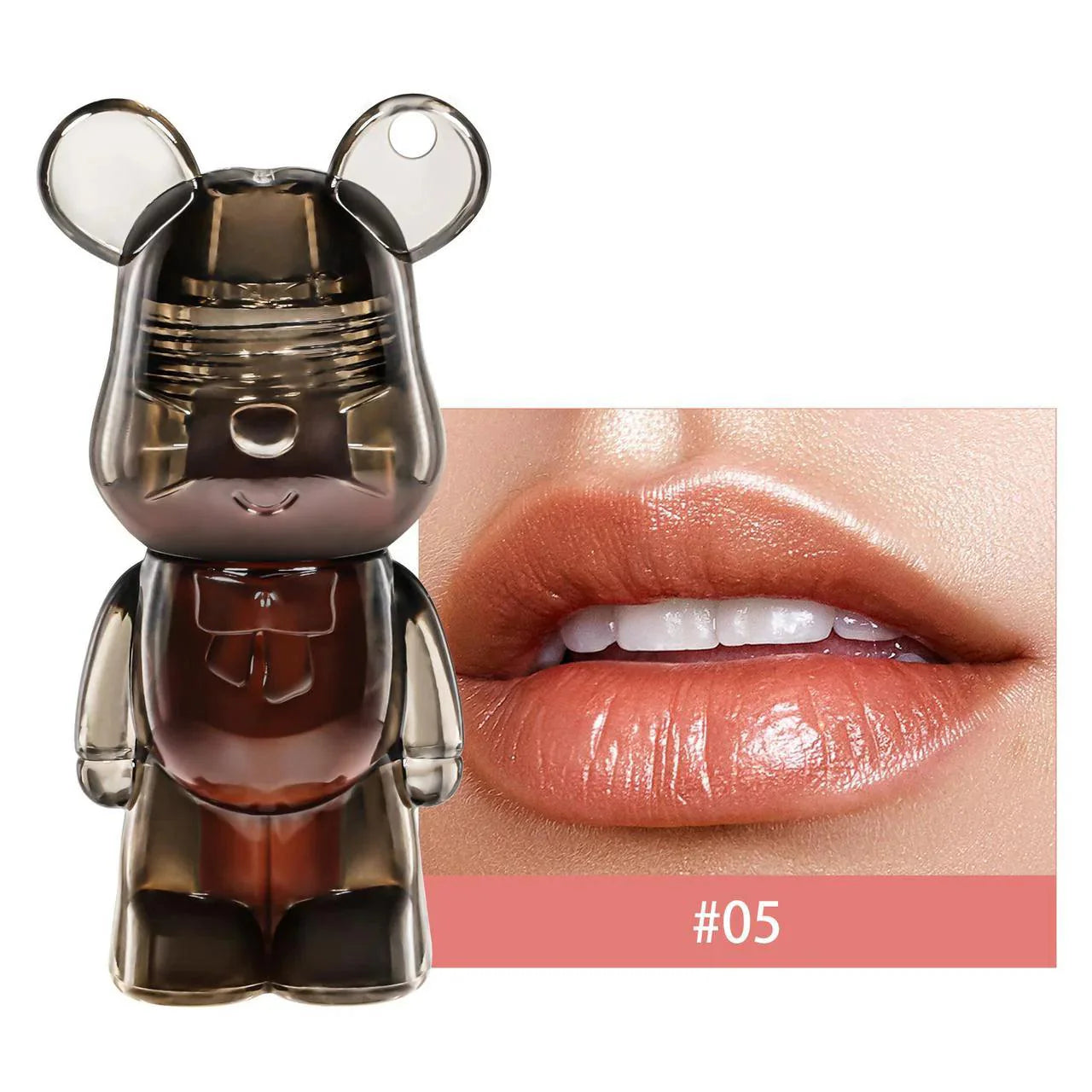 Miss Lara Cute Korean Black Bear Lip Gloss Shade