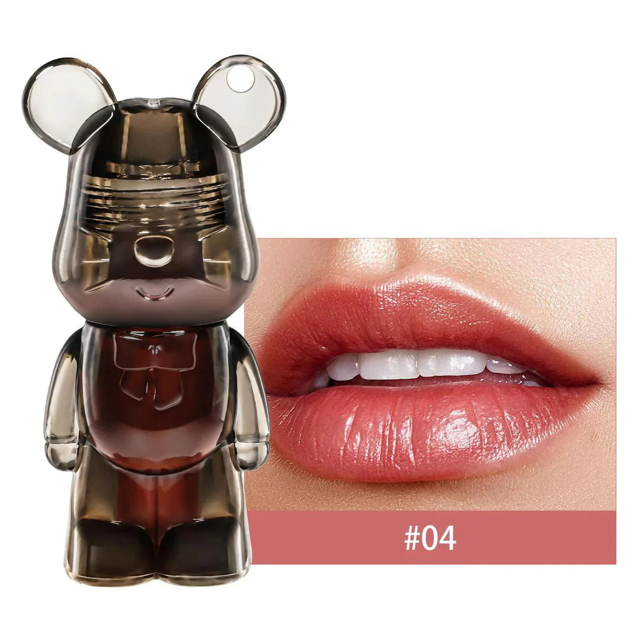 Miss Lara Cute Korean Black Bear Lip Gloss Shade