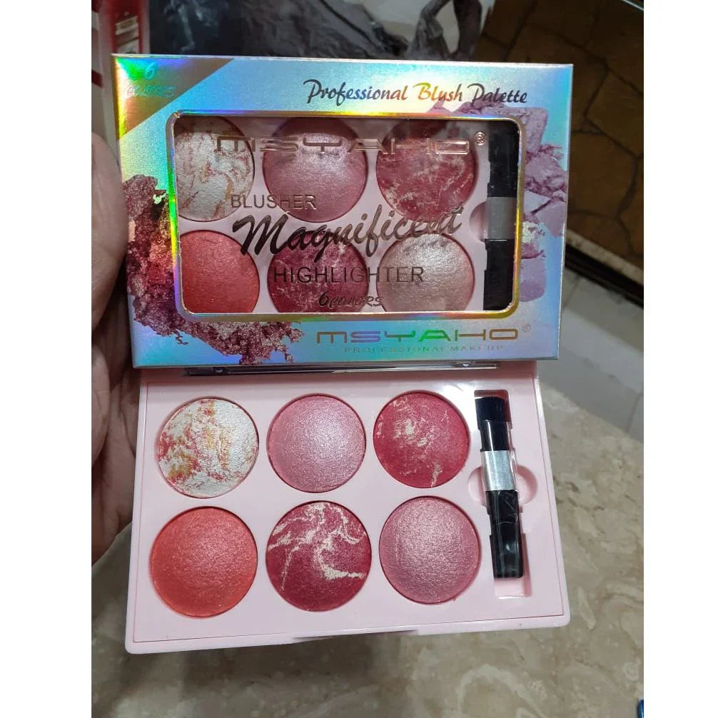 MSYAHO 6 in 1 Terracotta Blusher Kit