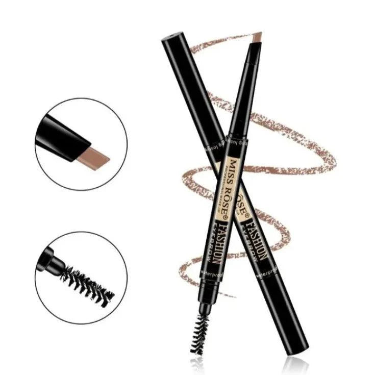 Miss Rose 2 in 1 Double Head Long Lasting Waterproof Eye Brow Pencil & Brush