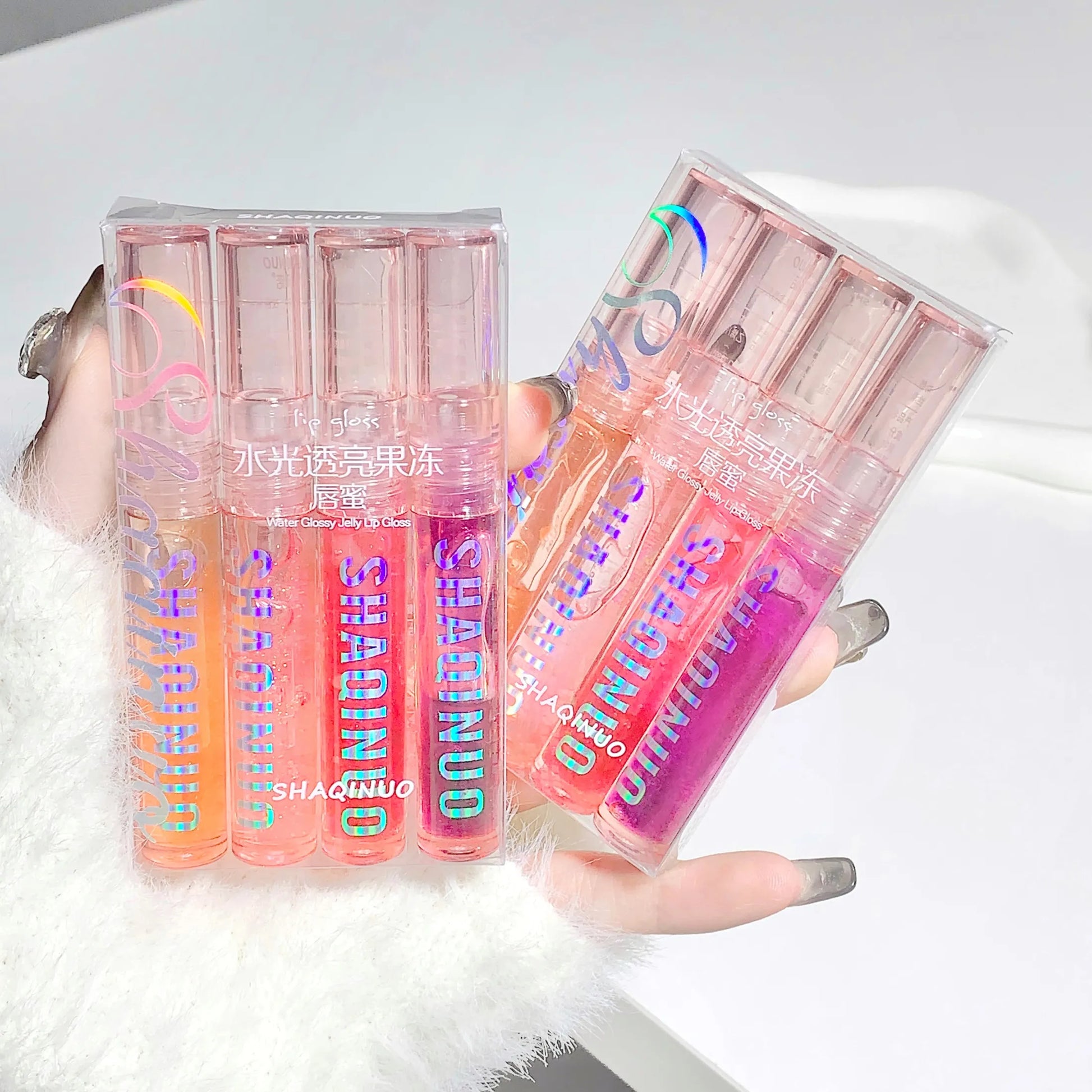 Beauty Mirror Lip Glaze Set Jelly Lip Gloss (4 Pcs)_