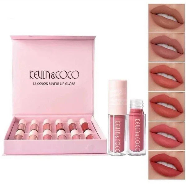 Kevin & Coco - Colors Make Me Make Me Happy - 12 Colors Matte Lip Gloss Set