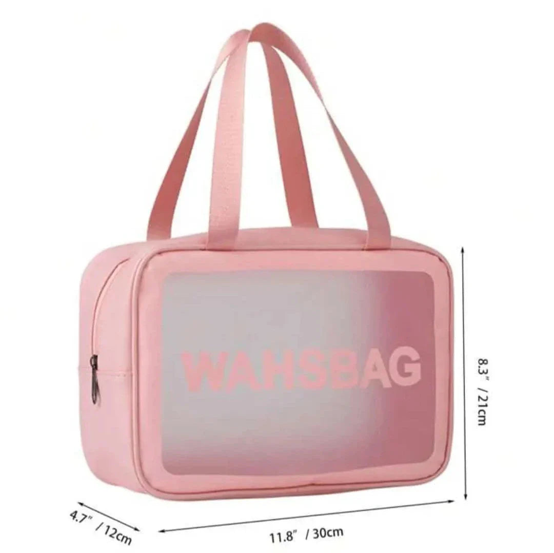 Women Portable Travel Wash Bag Transparent Waterproof Makeup Storage