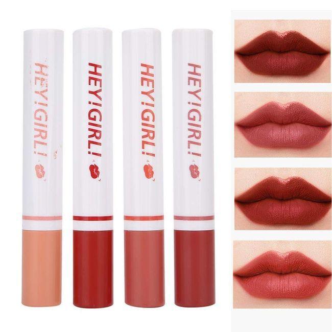 4 Pcs Hey Girl Velvet Matte Lipsticks