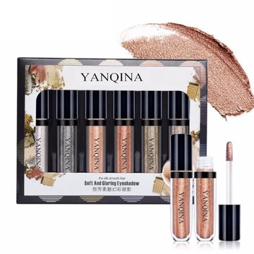 YANQINA 1Set 6 Colors Liquid Eye Shadow