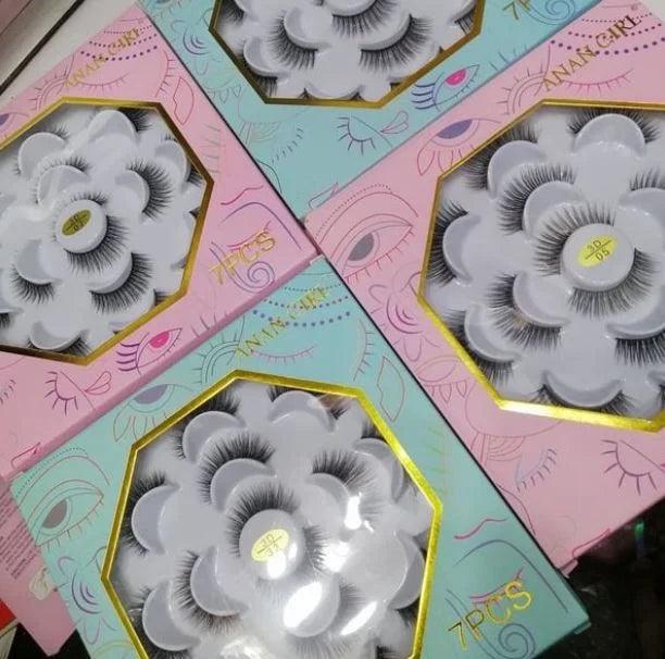 Sasa 3D Eyelashes Pack of 7 pcs