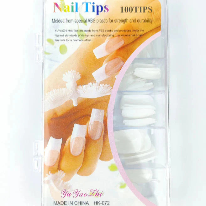 Milky White Artificial Nails (Pack Of 100)