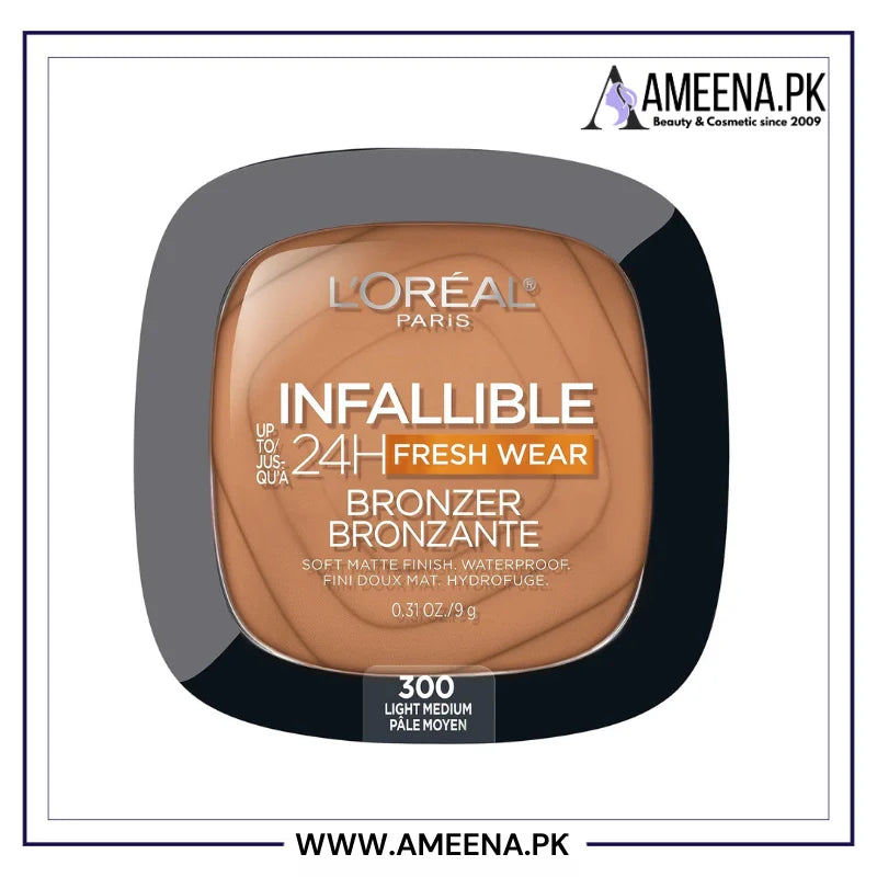 L'Oreal Paris Infallible Up to 24H Fresh Wear Soft Matte Longwear Bronzer Light Medium 300