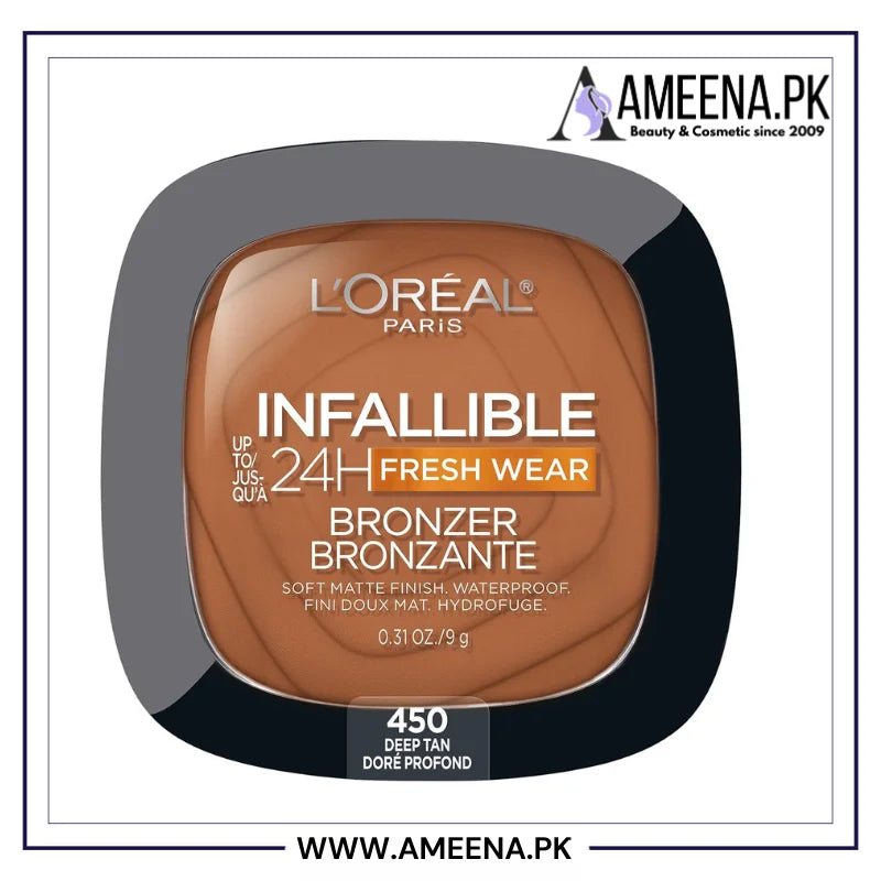 L'Oreal Paris Infallible Up to 24H Fresh Wear Soft Matte Longwear Bronzer Deep Tan 450